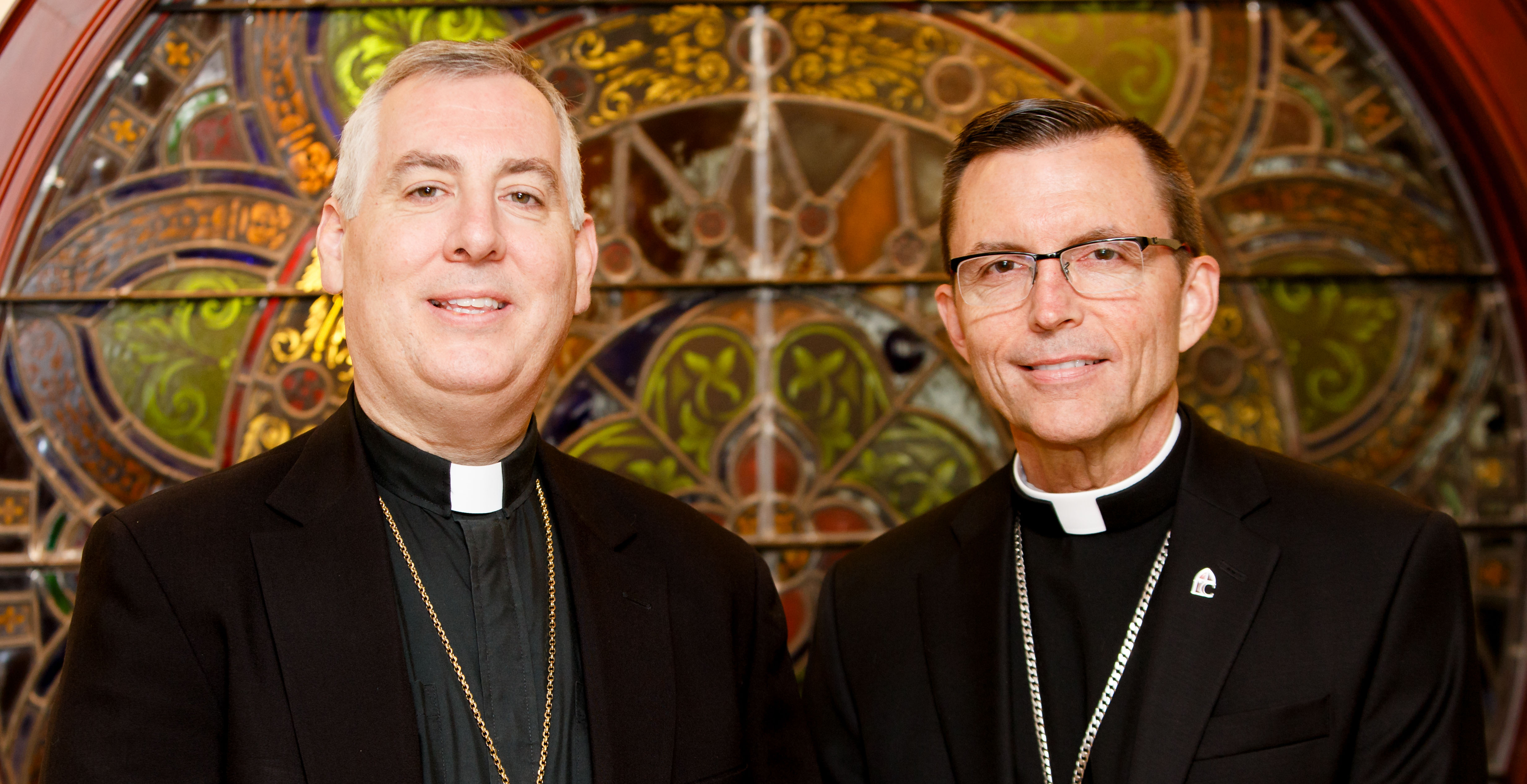 Bishops-elect Robert Reed and Mark O’Connell pictured June 10, 2016.
Photo by Gregory L. Tracy/ The Pilot